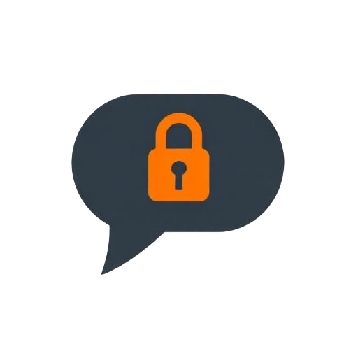 Locked chat bubble icon, linking to the Messenger App